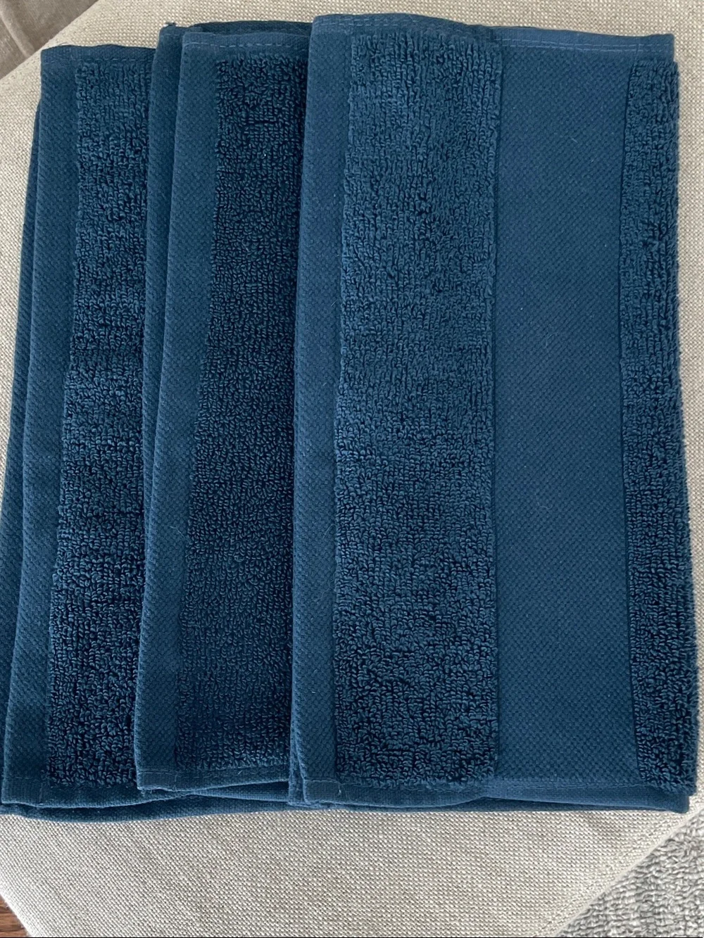 Lauren Ralph Lauren Navy Blue Wash Cloths - Set of 3